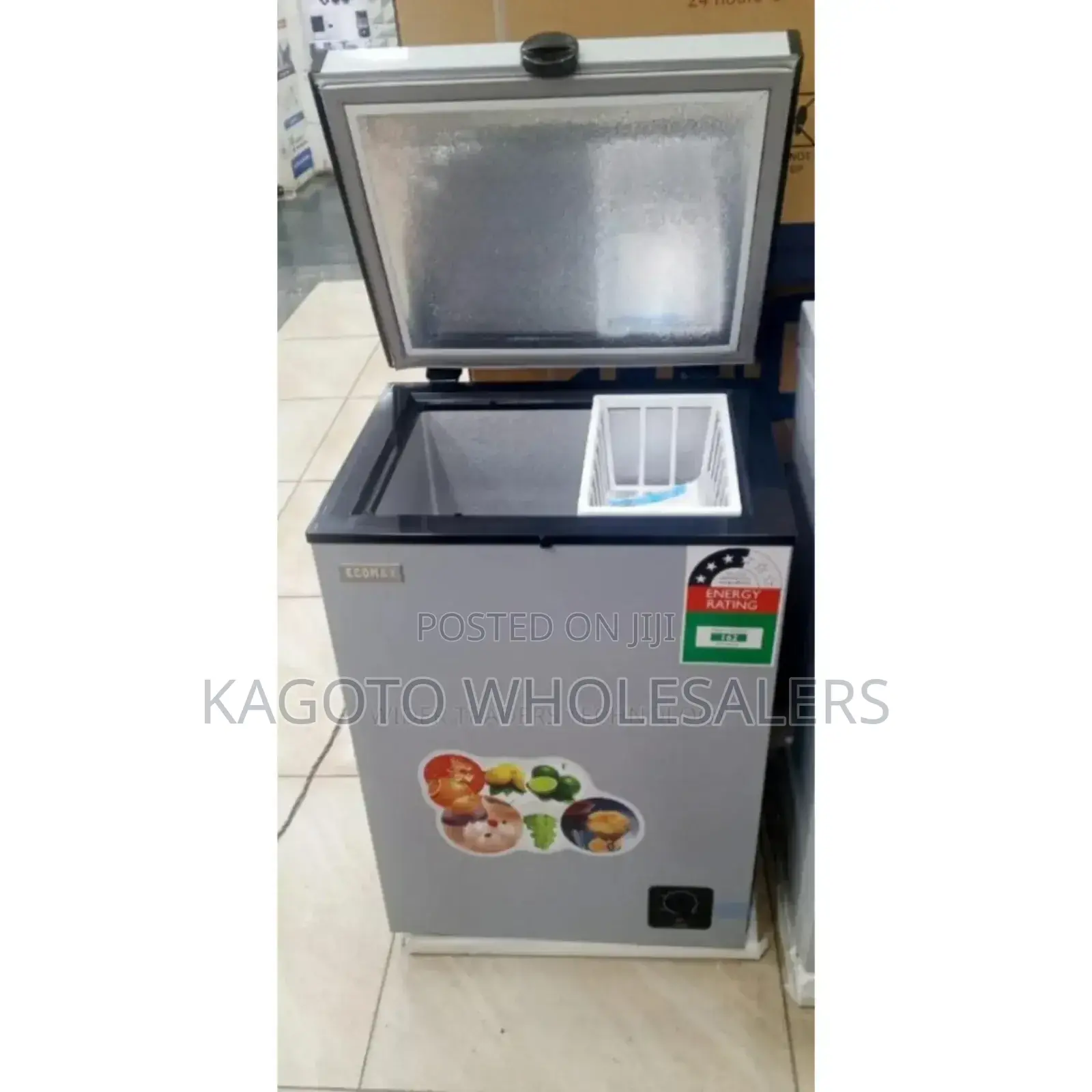 Colour Grey- Ecomax 109litres Freezer