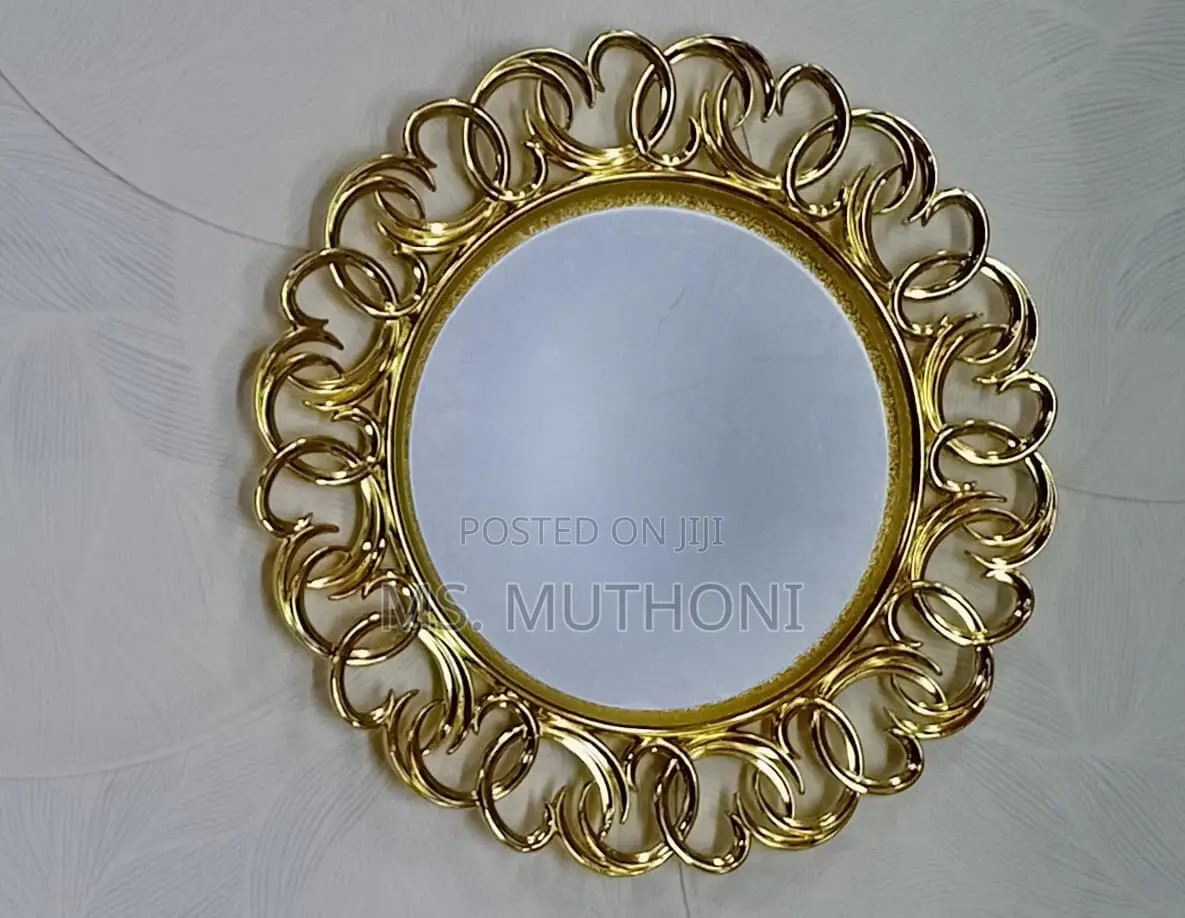  *32cm Gold Round Charger Plates With a Mirror*