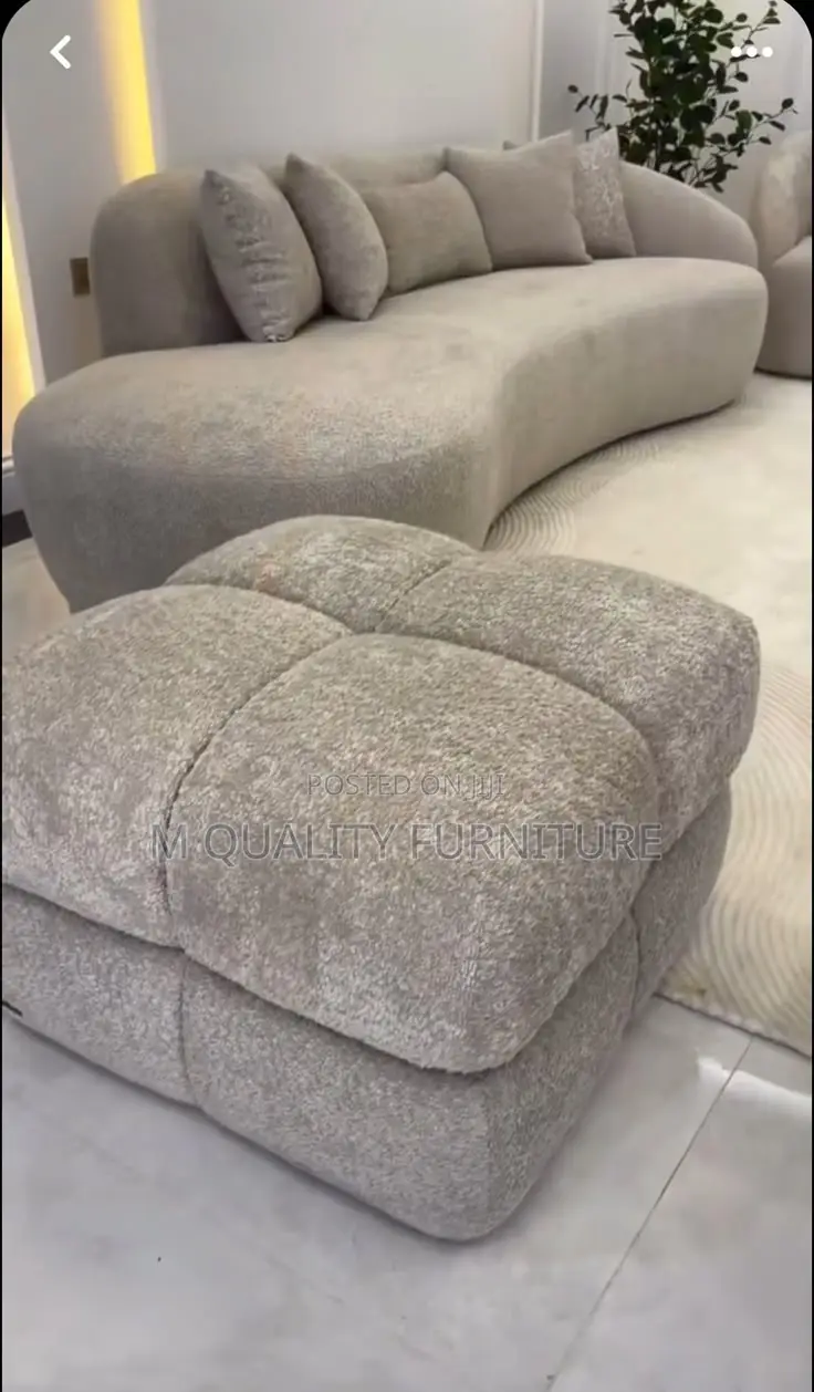 Gray 3 Seater Couch With Ottoman
