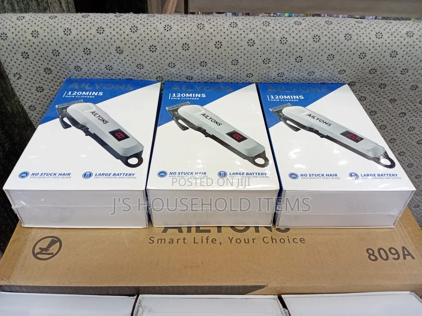Ailyons Hair Clipper With Adjustable Blades Led Display