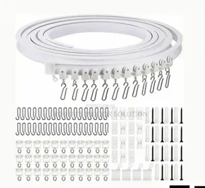 White Bendable Curtain Rails