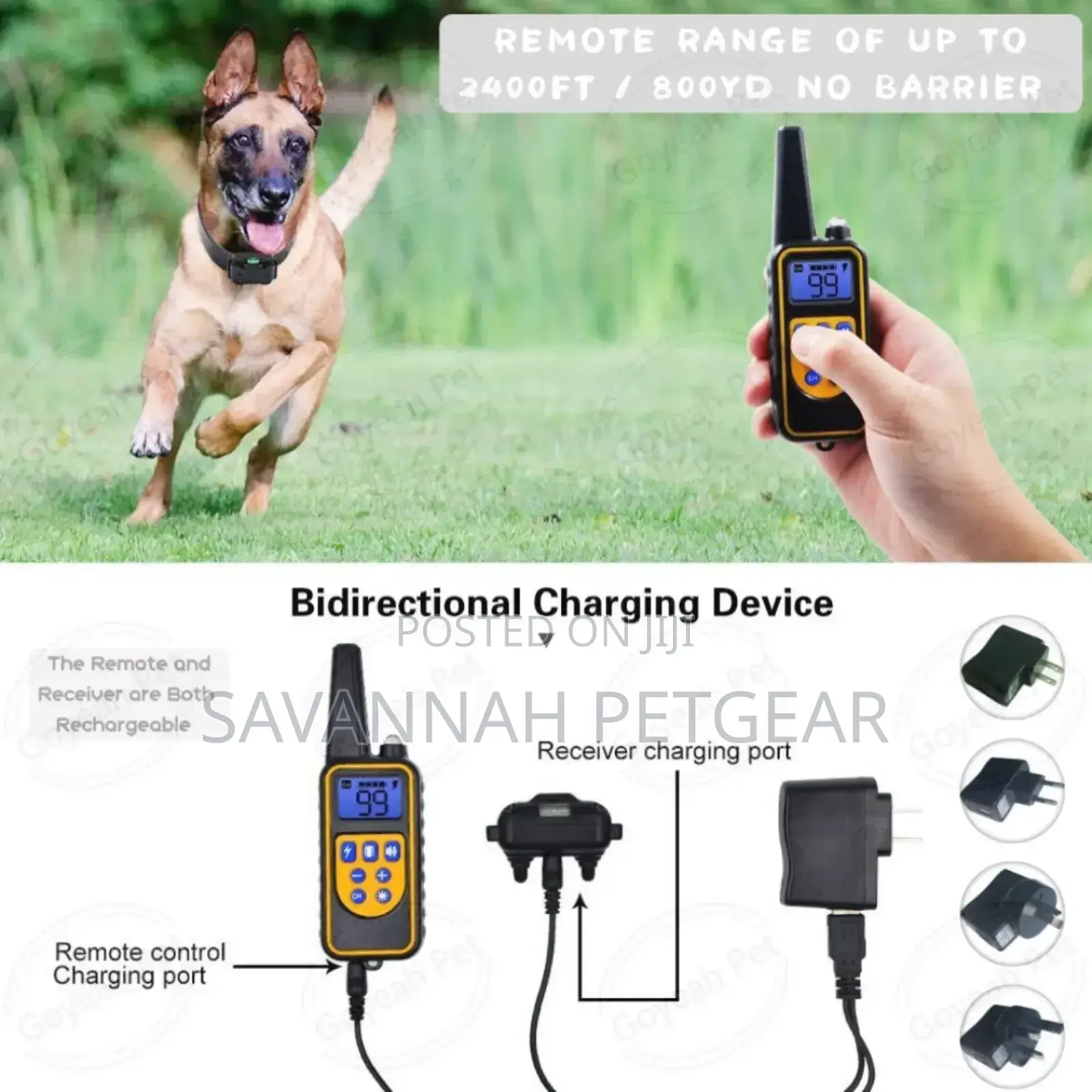 Anti Bark Ip67, 100% Waterproof Dog Training Collar - 2 Dogs