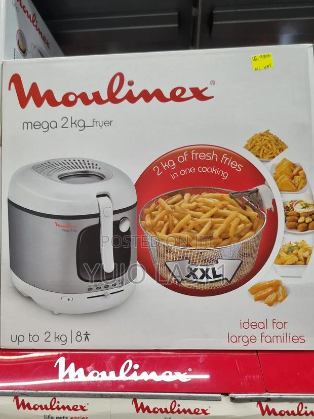 2100 Watts, 3 Litre Moulinex Am480027 Mega Deep Fryer, White