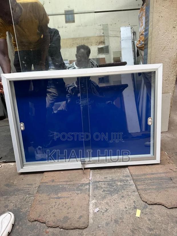 Outdoor Public Aluminium Frame Fabric Lockable Noticeboard - main view