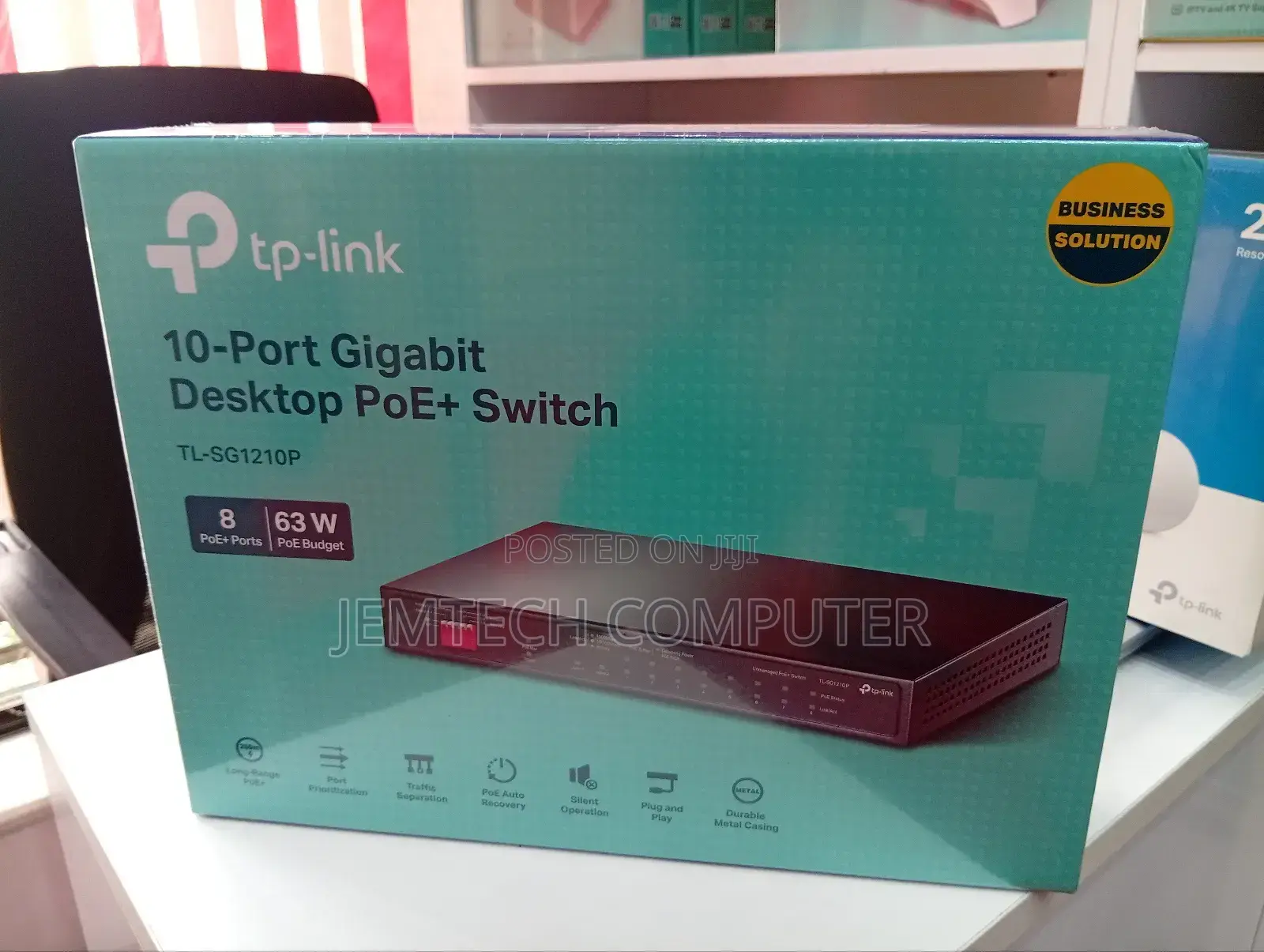 Tp-Link Tl-Sg1210p 10-Port Gigabit Switch 8-Port Poe+