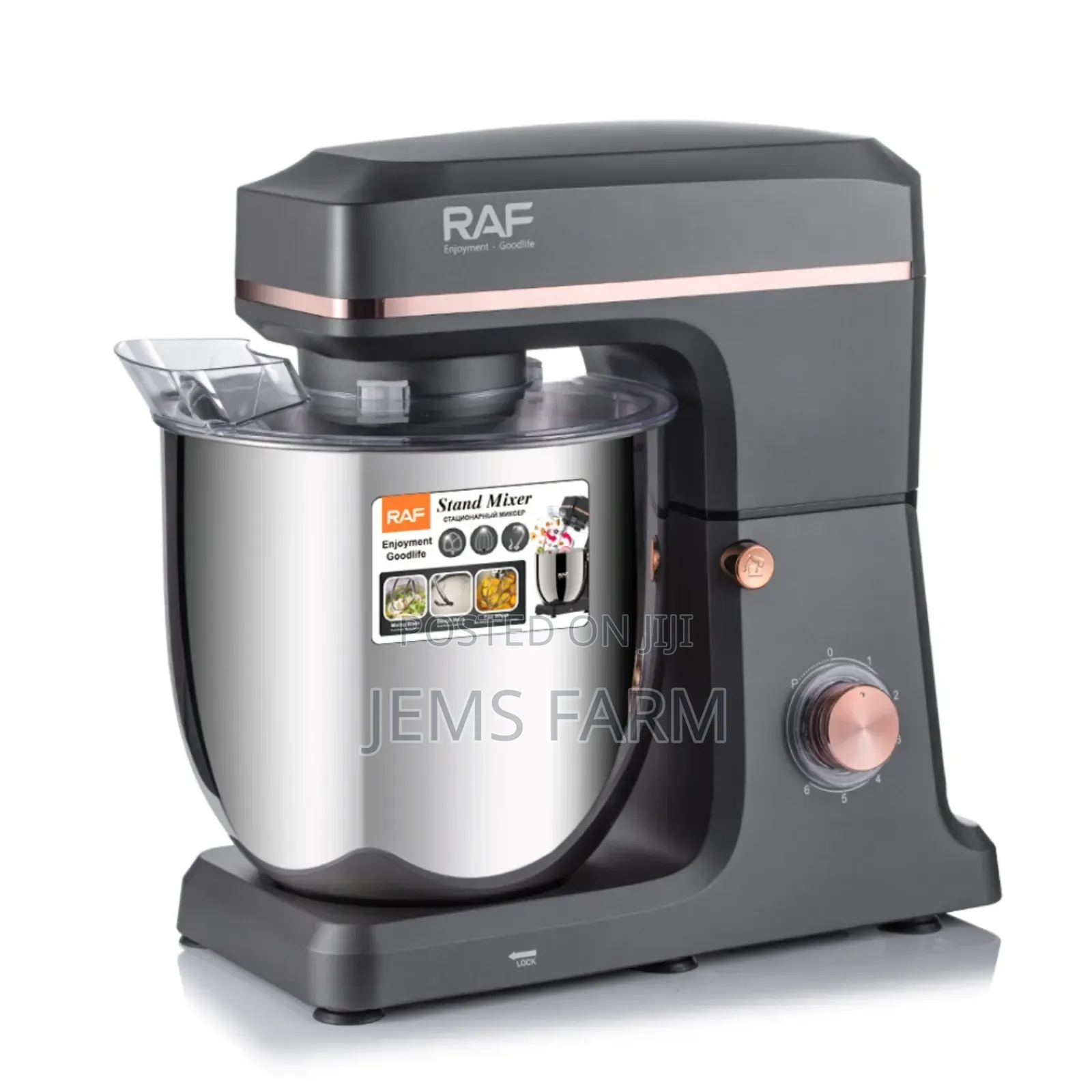 12l Raf 2000w Dough Cake Stand Mixer 6 Speed.