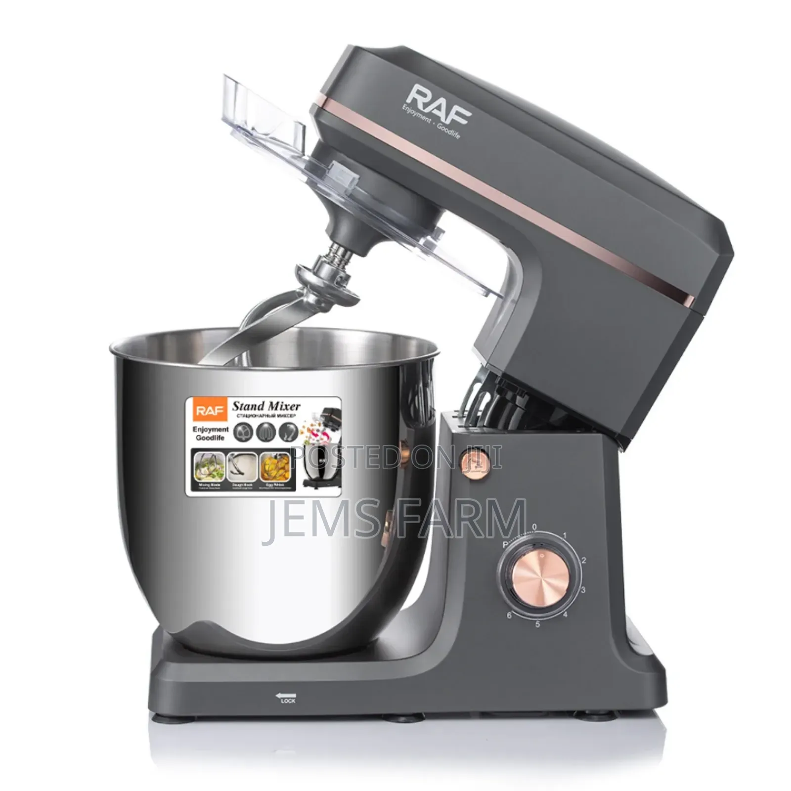 12l Raf 2000w Dough Cake Stand Mixer 6 Speed.
