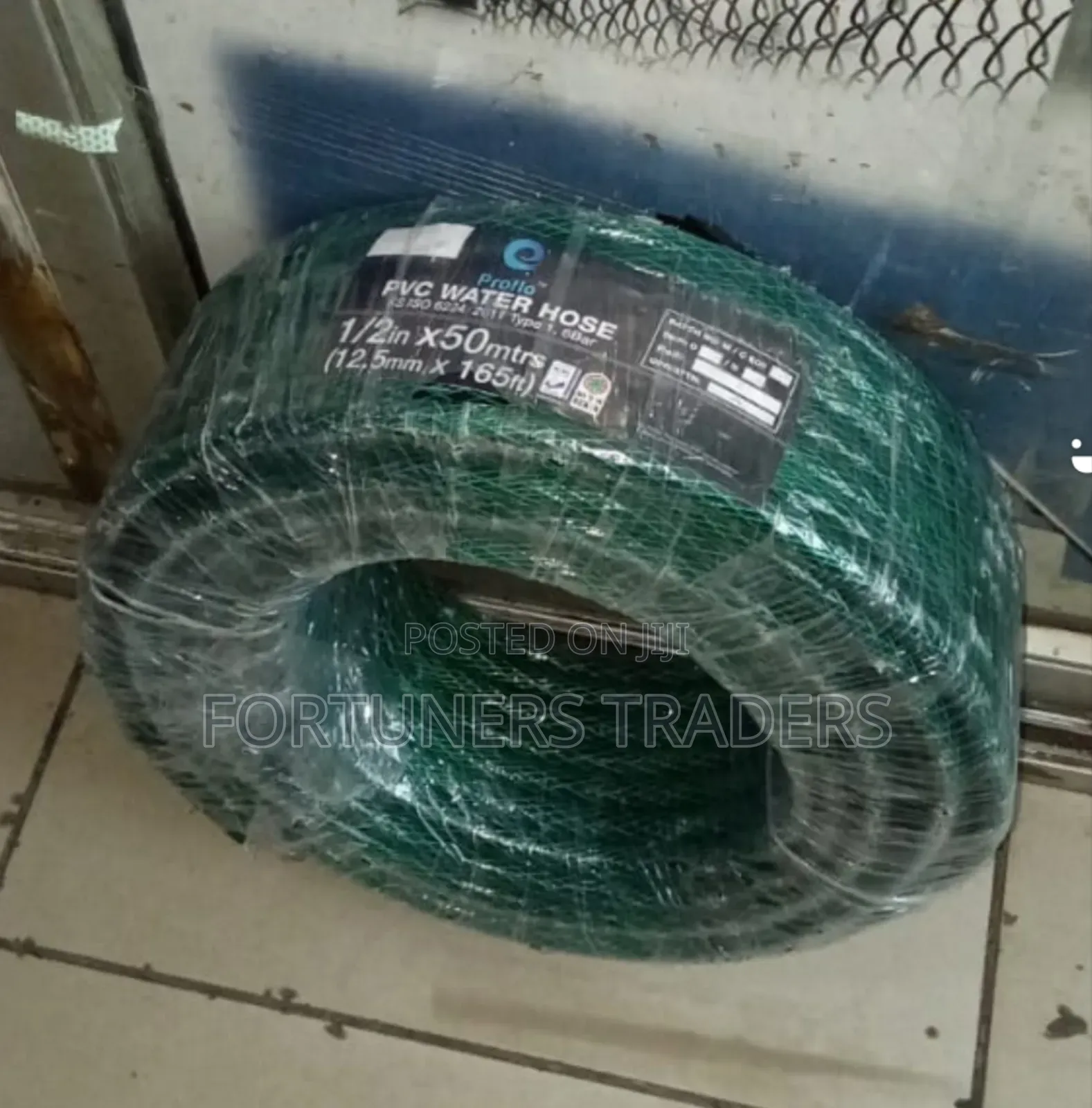Green Braided Hosepipe 1/2 by 50mtrs
