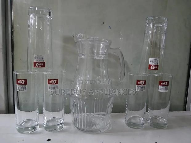 Classy Oriental Clear Glass Water Set 7 PCS Water Set