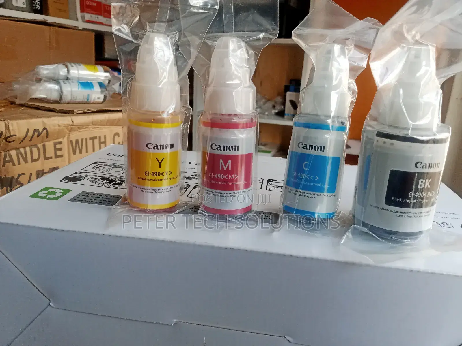 Canon Pixma Gi- 490 Ink Bottles All Colors for G Series