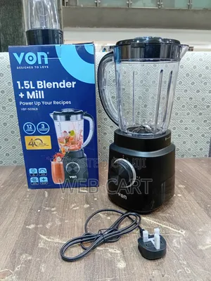 Von 500 W Blender With Grinder Attachment – 1.5 L