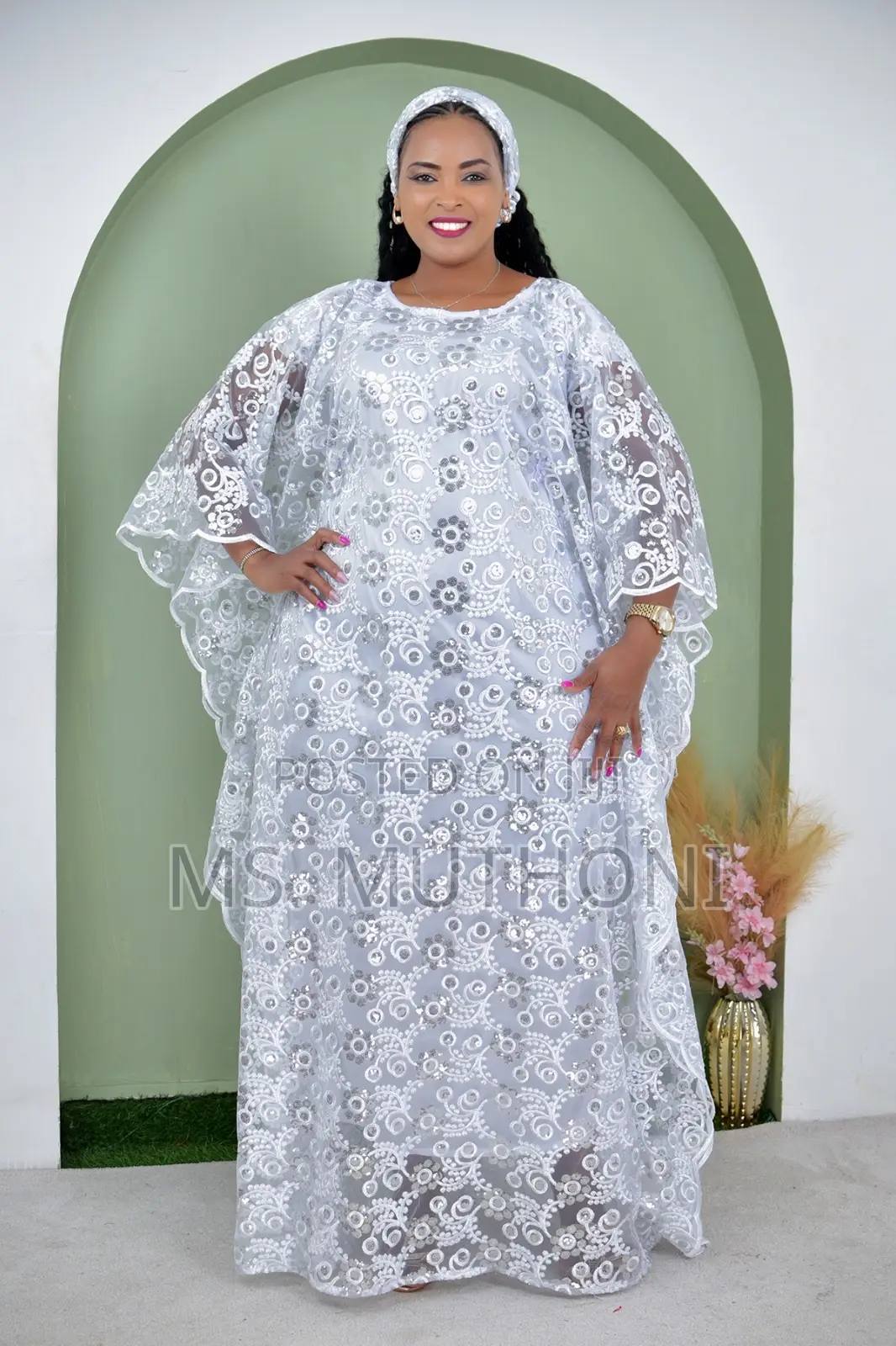 Stunning Elegant Latest Floral Heavy Lace Maxi Dresses