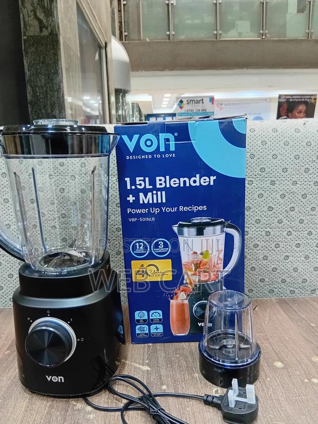 Von 500 W Blender Spice Grinder Combo – 1.5 L, 7