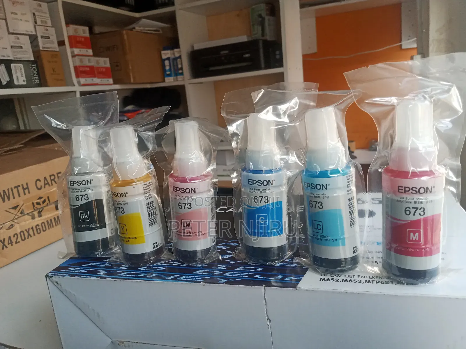Ink Cart Epson T673 All Colors Original Ink Available