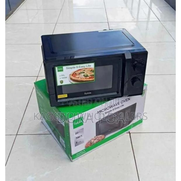 Black - Synix Analogue With Knob Microwave