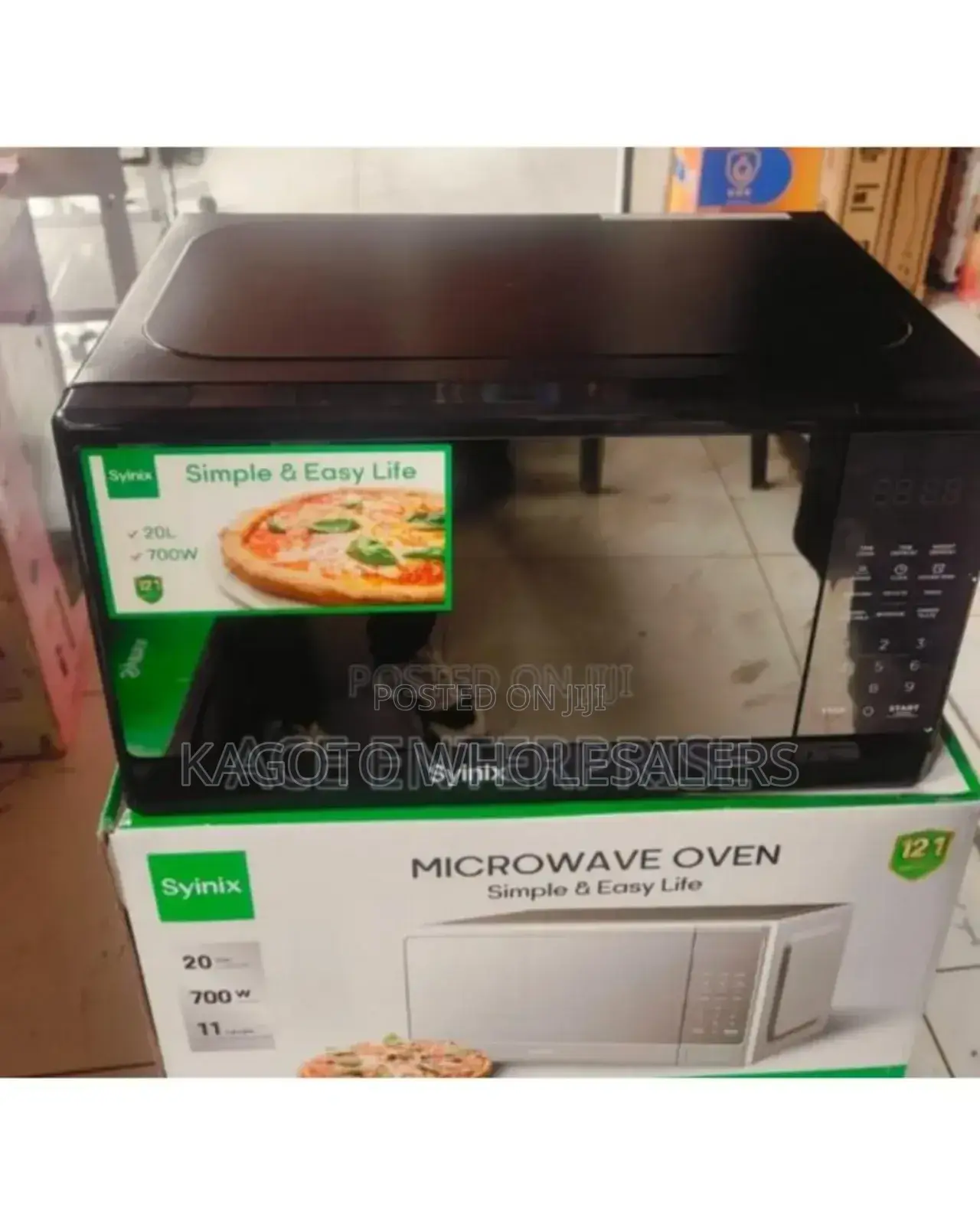 Black - 20l Synix Digital Microwave