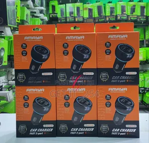 Amaya Acc-01 *38w* Fast 2 Port Car Charger With Led Digital