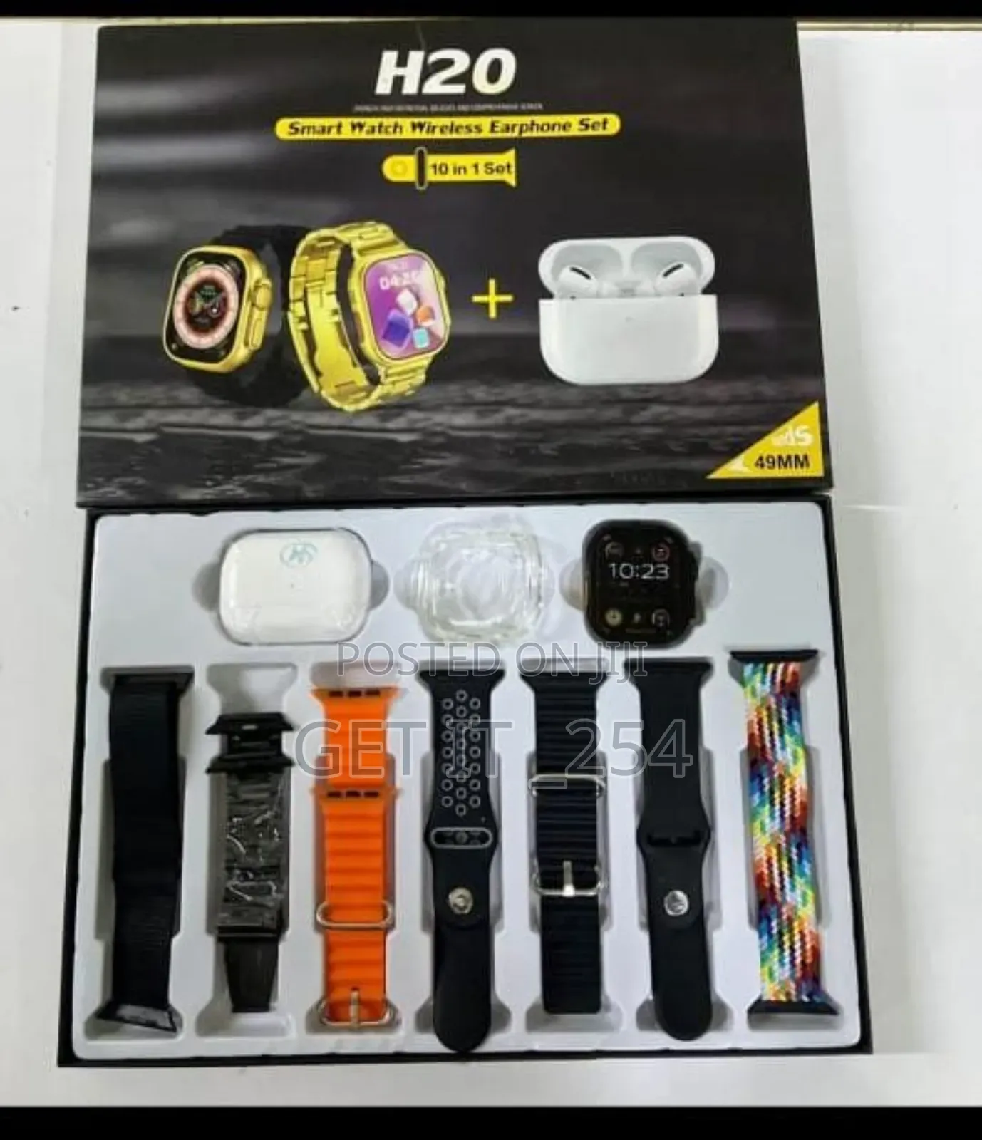 H20 Ultra Smart Watch With Bluetooth Wireless Earphones
