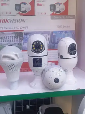 V380 Pro Dual Lens Nanny Camera Bulb Camera 180 Degree