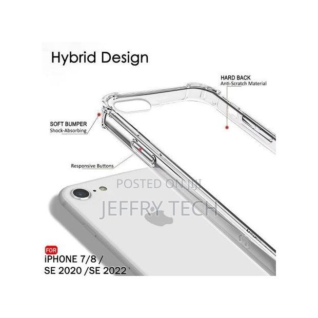 Transparent Hard Back Pc+Tpu Cover Case for iPhone Se 2022 - thumbnail 2