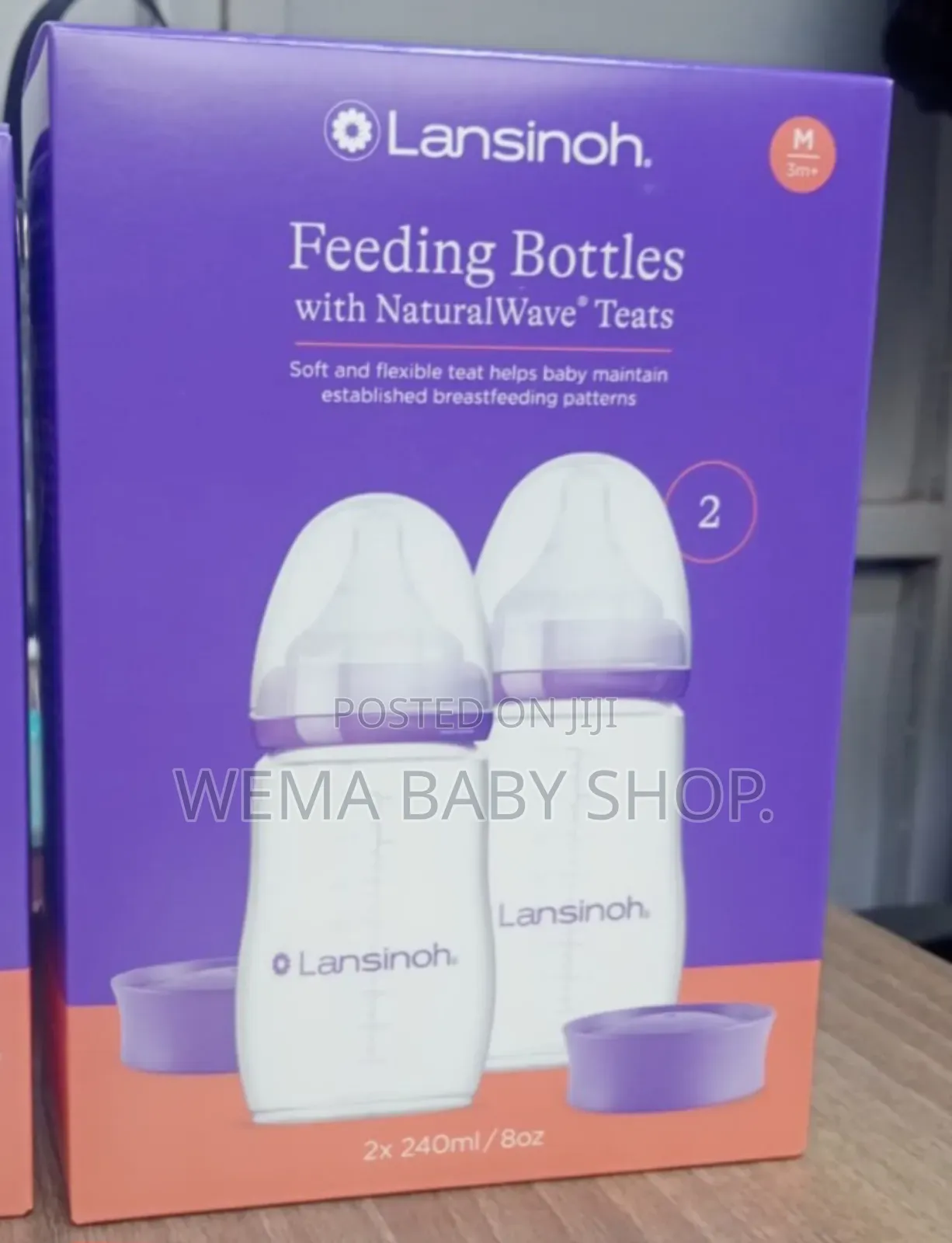Twin Pack Lansinoh Feeding Bottles With Naturalwave Teats