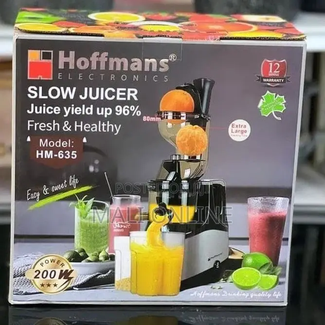 Hoffmans Hm-635 Slow Juicer 200w High Juice Yield
