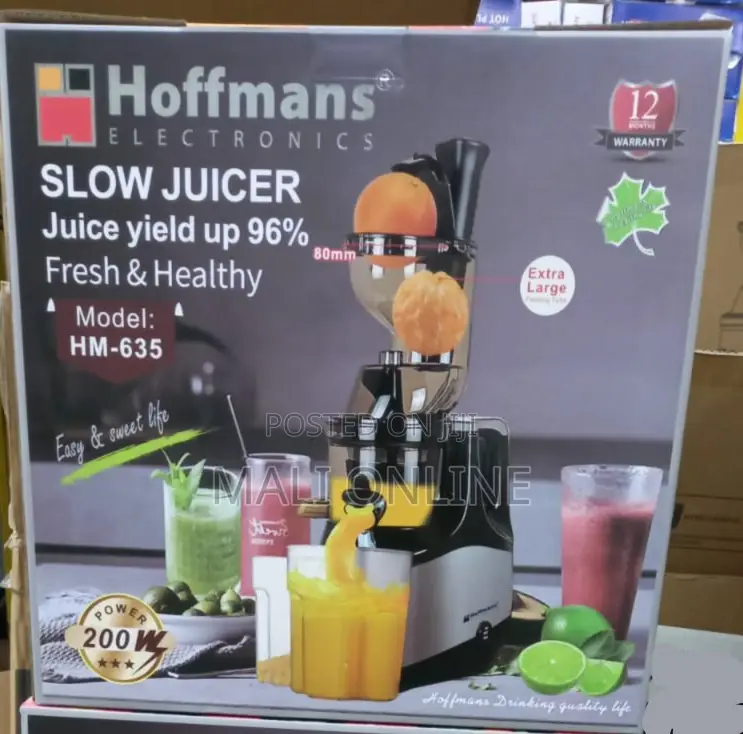Hoffmans Hm-635 Slow Juicer 200w High Juice Yield