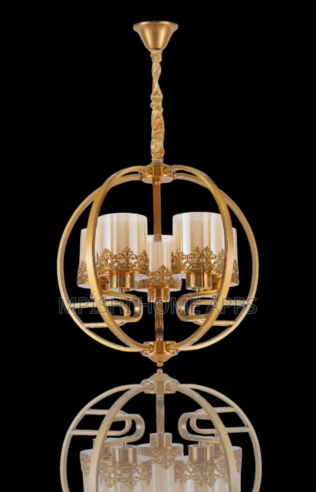5-Light Gold Luxury Crystal Chandelier