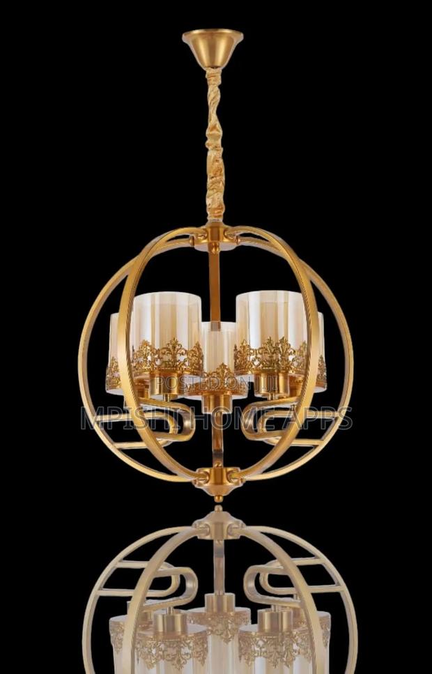 5-Light Gold Luxury Crystal Chandelier