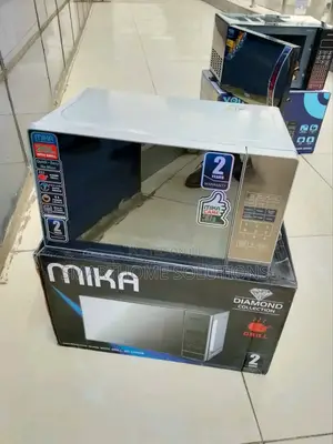 Mika Microwave Oven With Grill 20l Crystal Silver Glass Door