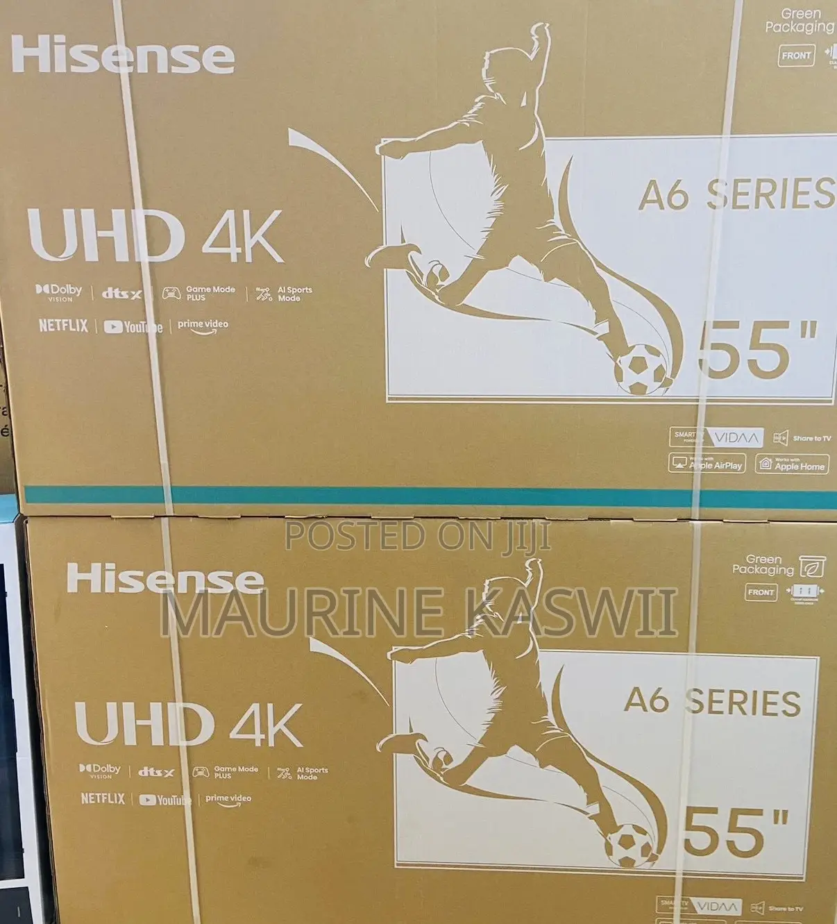 Hisense 55”A6 Smart Uhd With Dobly Vision (2025)Model