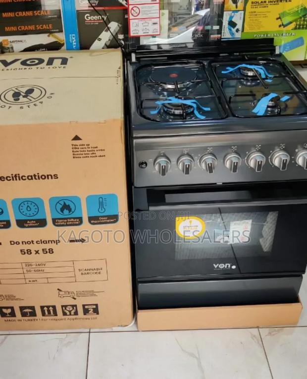 Von Cooker 3 Gas + 1 Electric Vc5fg, Flame Failure Safety