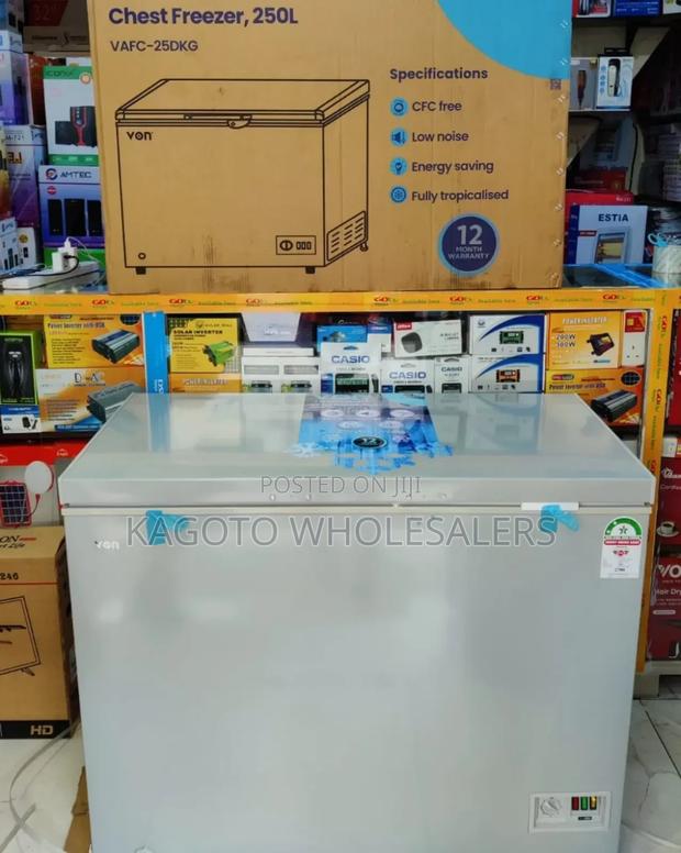 Von Deep Chest Freezer 250l Silver Color V250l-Fr - main view