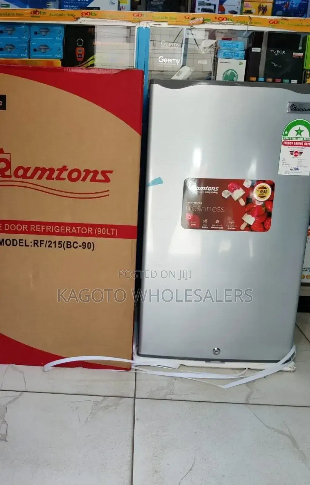 Ramtons Single Door Fridge 90l Rf-215/D-Fr