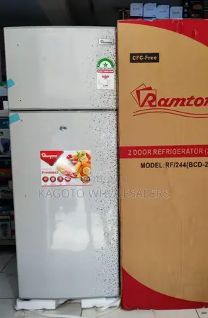 213litres Ramtons Fridge Double Door Silver Rf/Dd244/3star