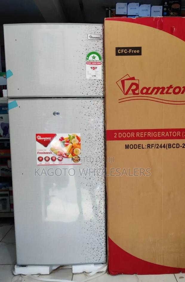 213litres Ramtons Fridge Double Door Silver Rf/Dd244/3star - main view