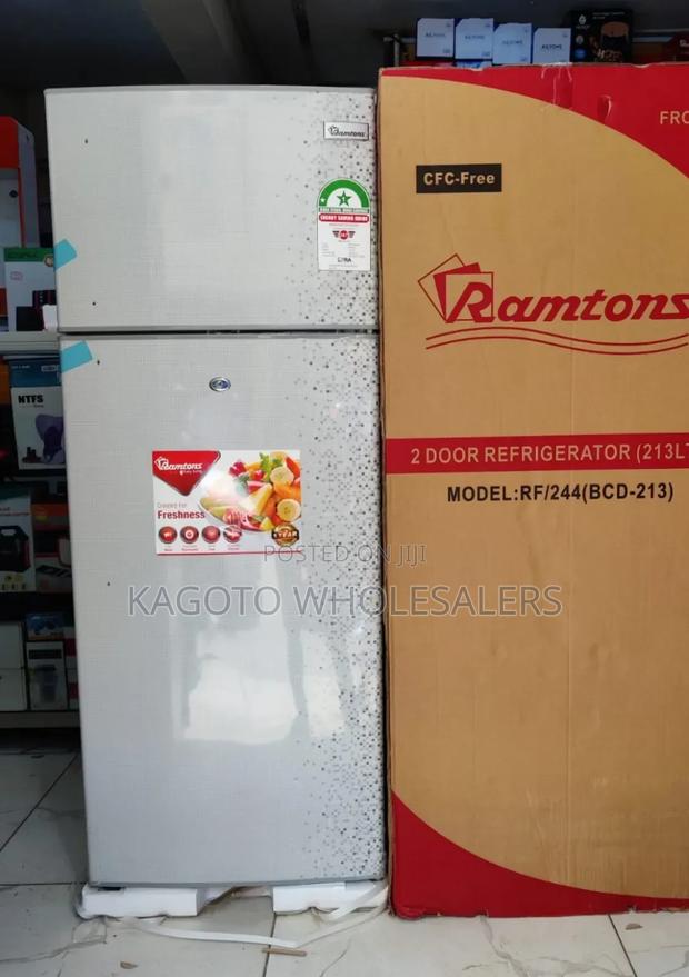 213litres Ramtons Fridge Two Door Silver Rf/Dd244/3star