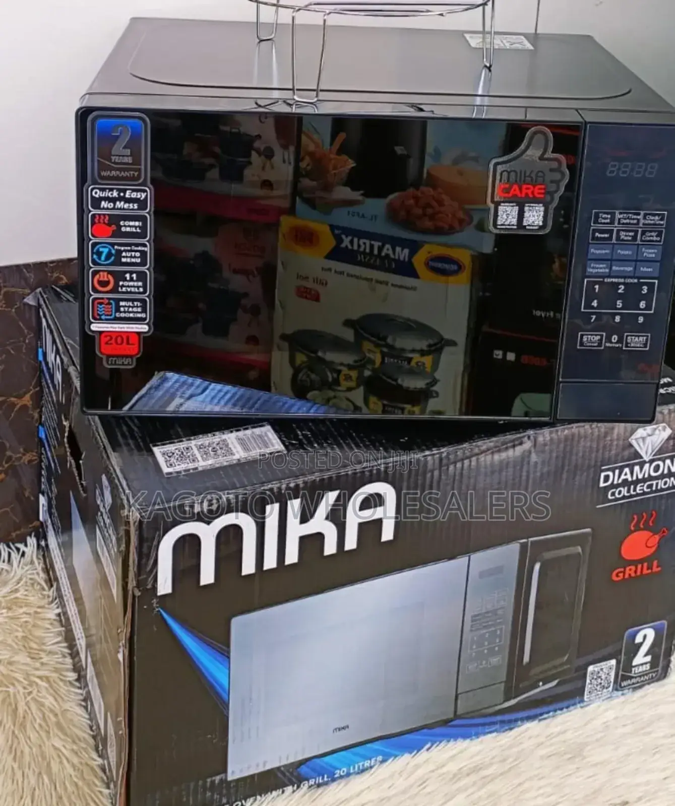 20litres Mika Digital Microwave+ Grill (Silver Color) M2/L