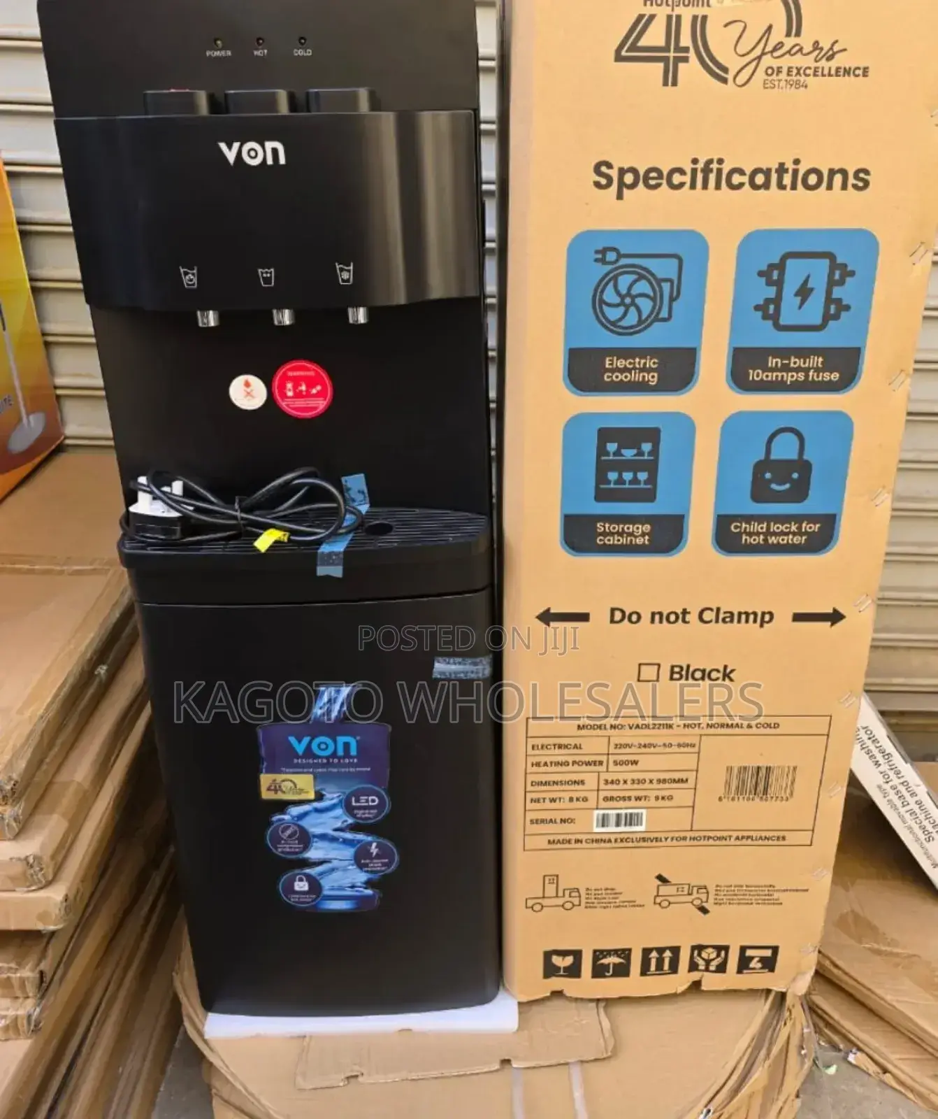 Von Hotpoint Hot Normal, Cold 3 Taps Water Dispenser V3w