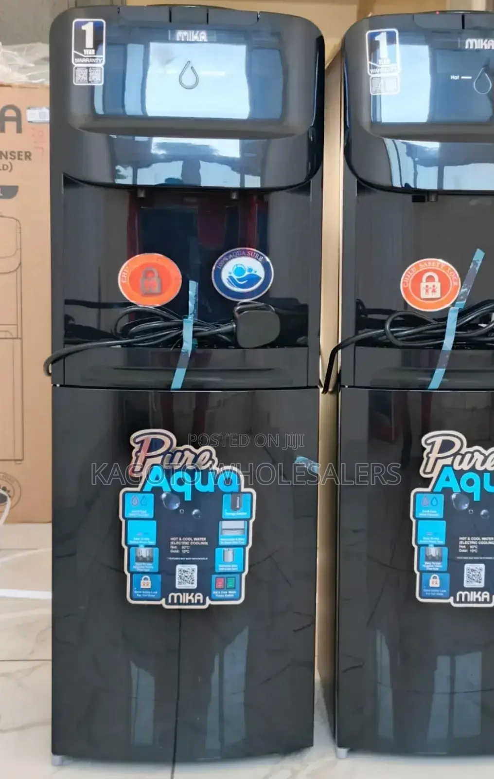 Black Mika Free Standing Hot ,Cold Water Dispenser VHN/2