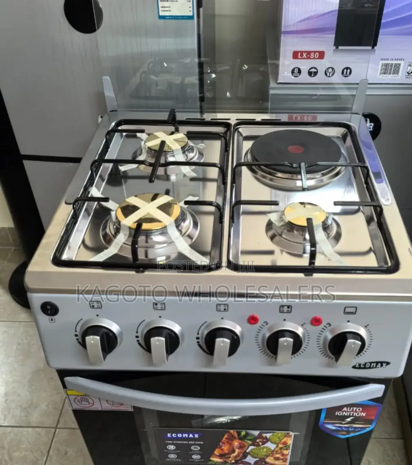 50*55 Ecomax 3+1 Free Standing Gas Cooker E3+1c/G