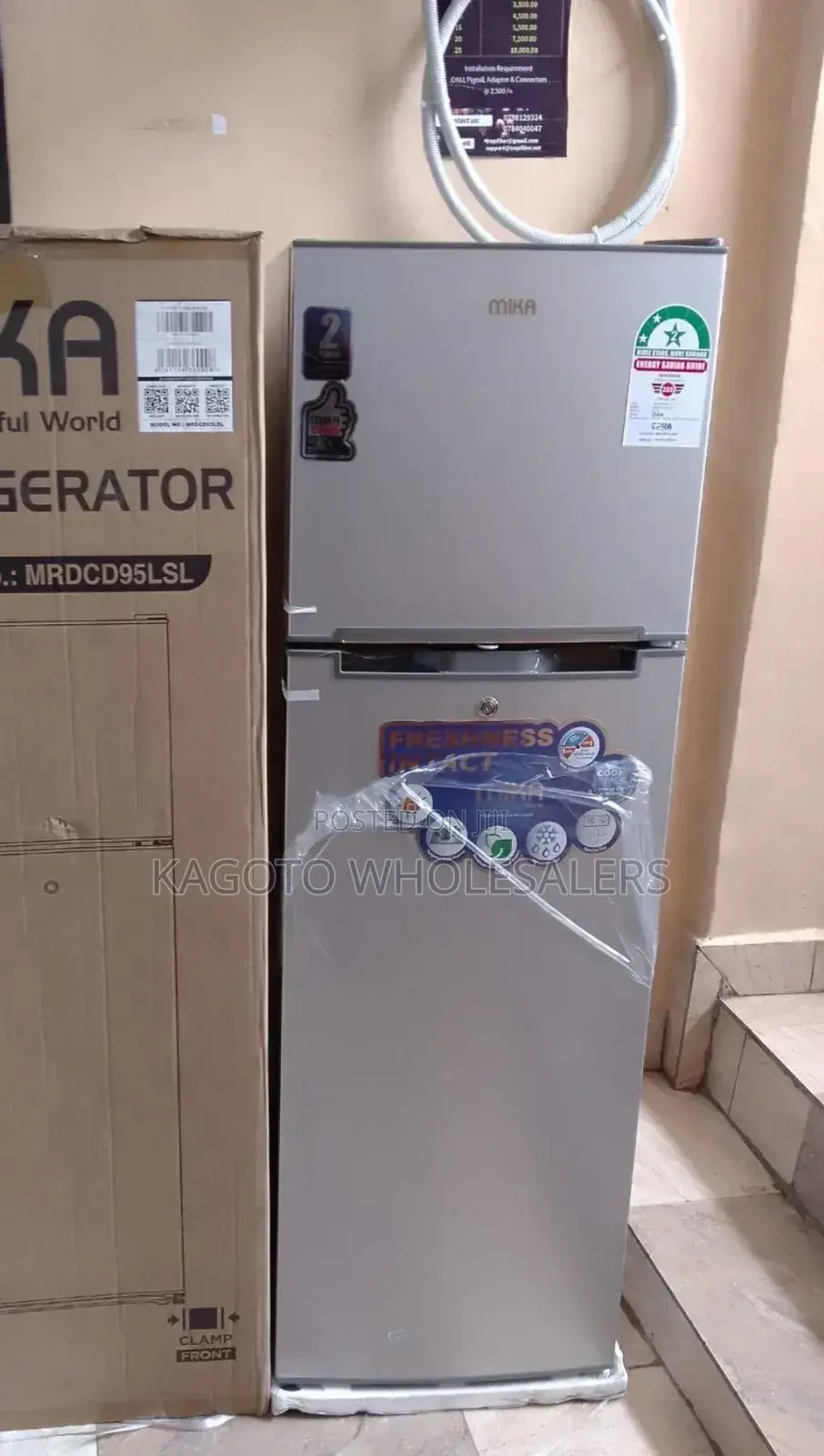 Mika 168 Litres Two Door Refrigerator Mika-Rf/D