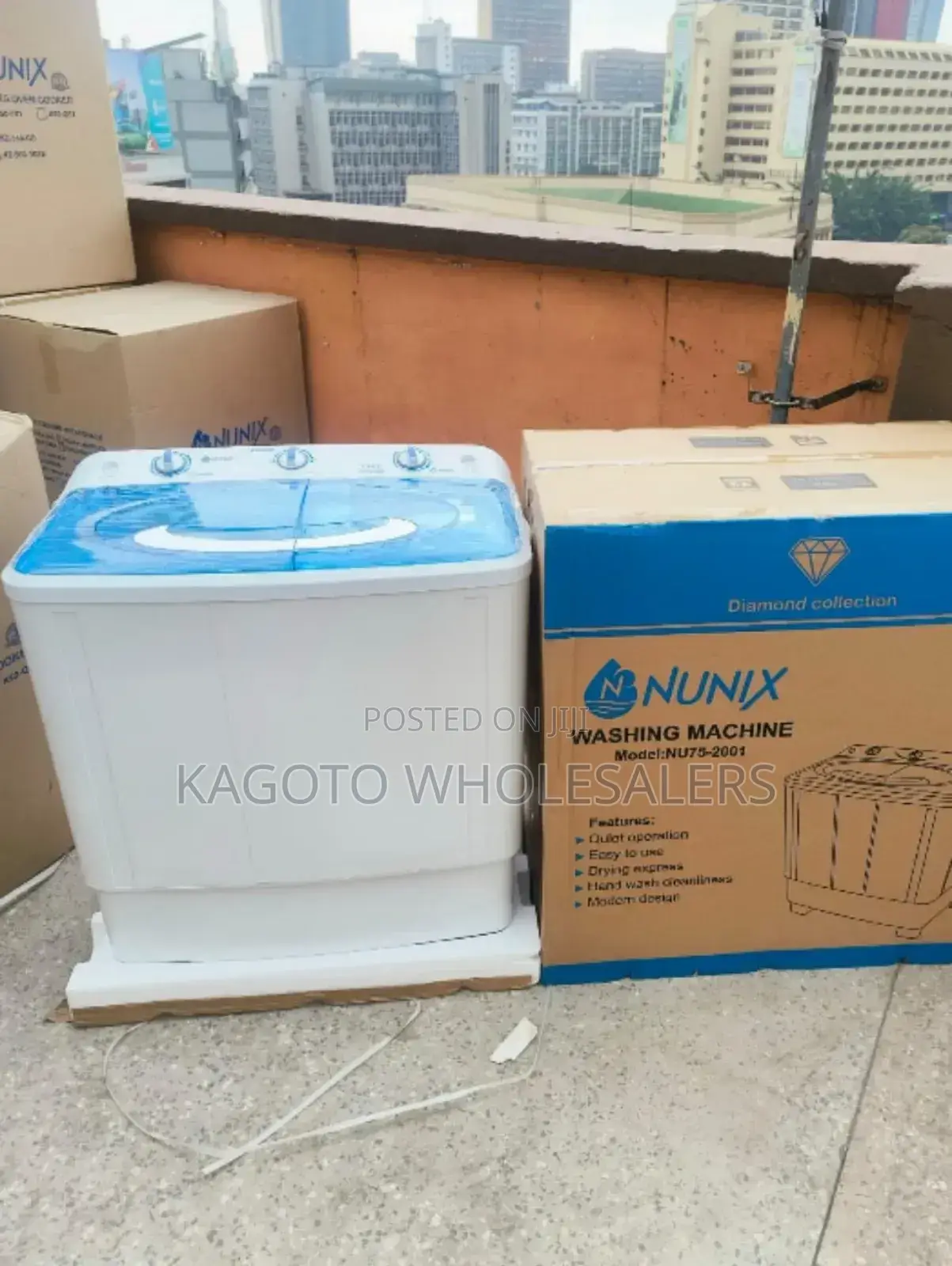 Nunix 7.5kgs 2 Tub Washing Machine(White Color)N/7.5ktr-W