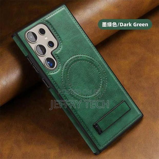 Leather Magnetic Case Magsafe for Samsung Galaxy S23 Ultra - thumbnail 3