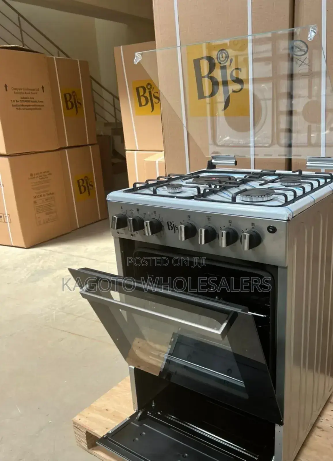 Bj's Standing Cooker 3+1 60*60i-1t-Inox Silver Premium