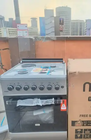 Silver Mika Standing Cooker 58* 58 3g + 1hotplate + Oven M3g
