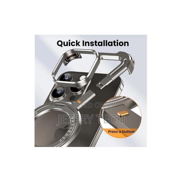 iPhone 15 Pro Max Frameless Metal Casemagnetic Bumper Design - main view