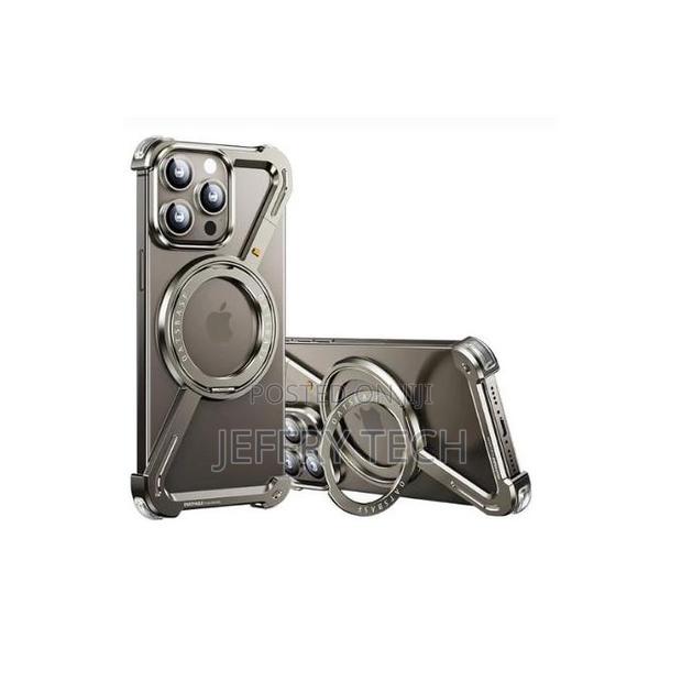 iPhone 15 Pro Max Frameless Metal Casemagnetic Bumper Design - thumbnail 4