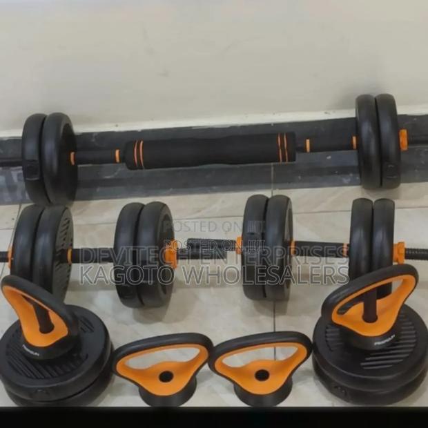 With Barbel - 30kgs Dumbells 6in1