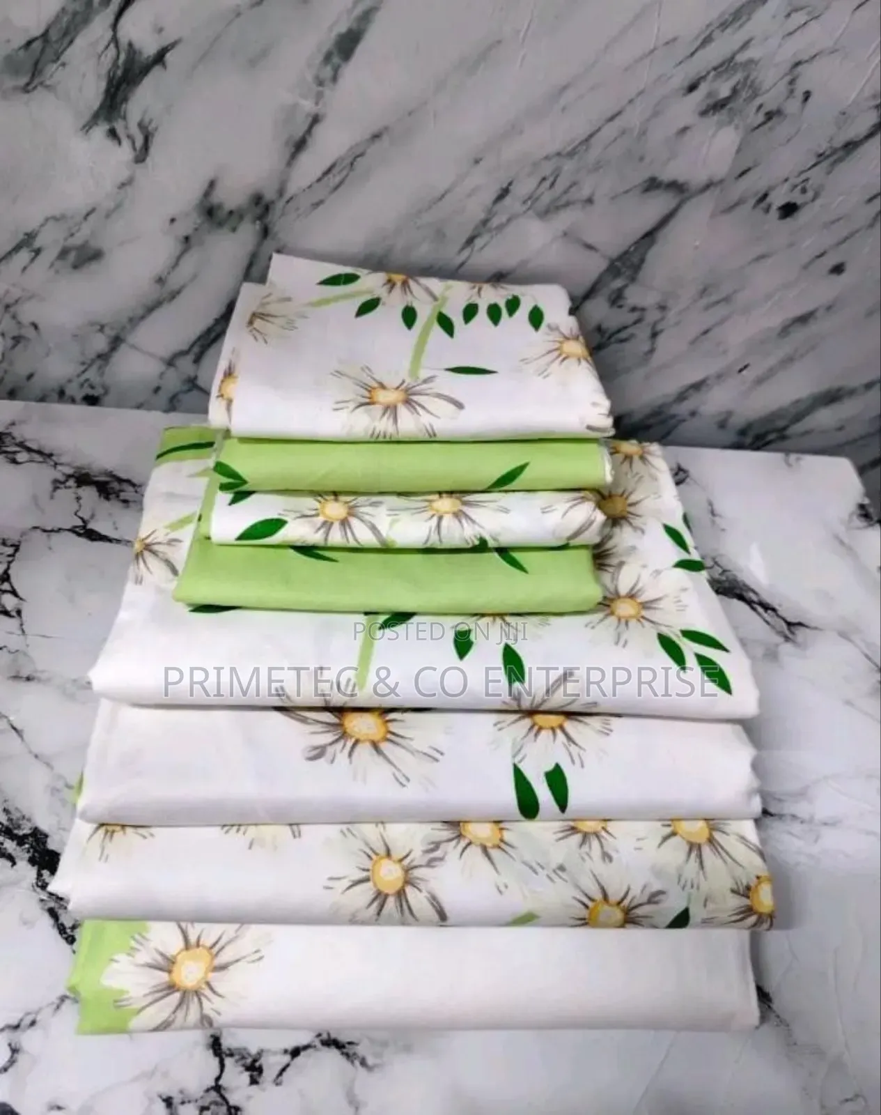 8 Pieces Bedsheet Set With Curtains.